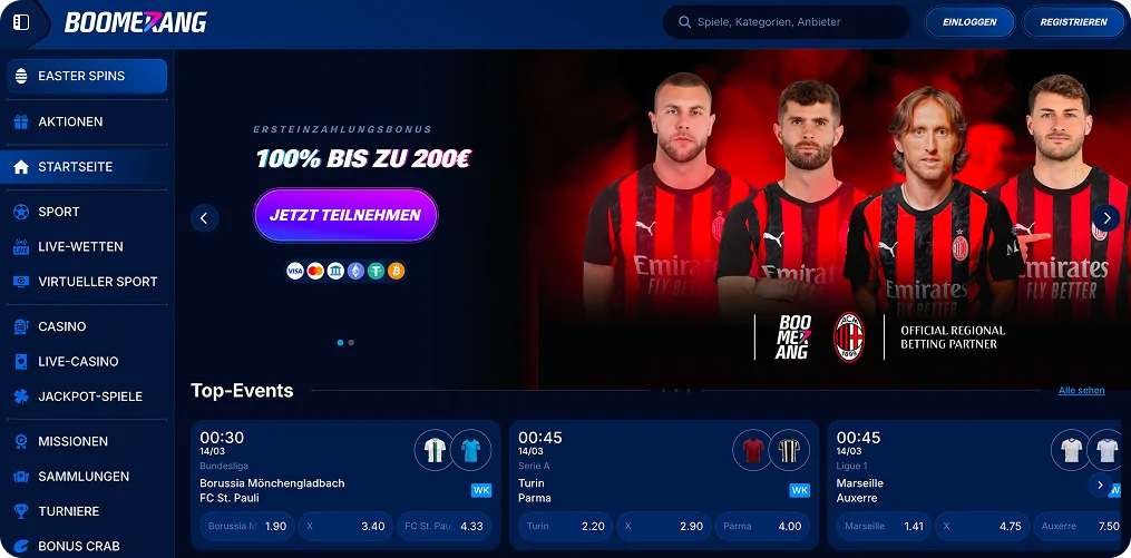 BOOMERANG BET Sportwetten